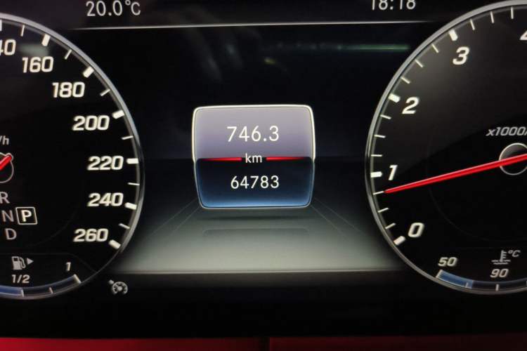 Used Mercedes-Benz E-Class 2020 E 300 L Luxury Model Odometer Close Up