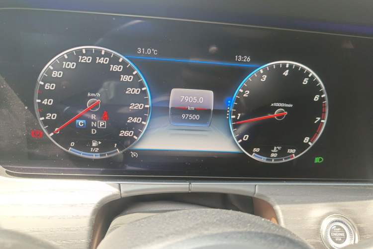 Used Mercedes-Benz E-Class 2020 Restyled E 300 L Sporty and Stylish Edition Odometer Close Up