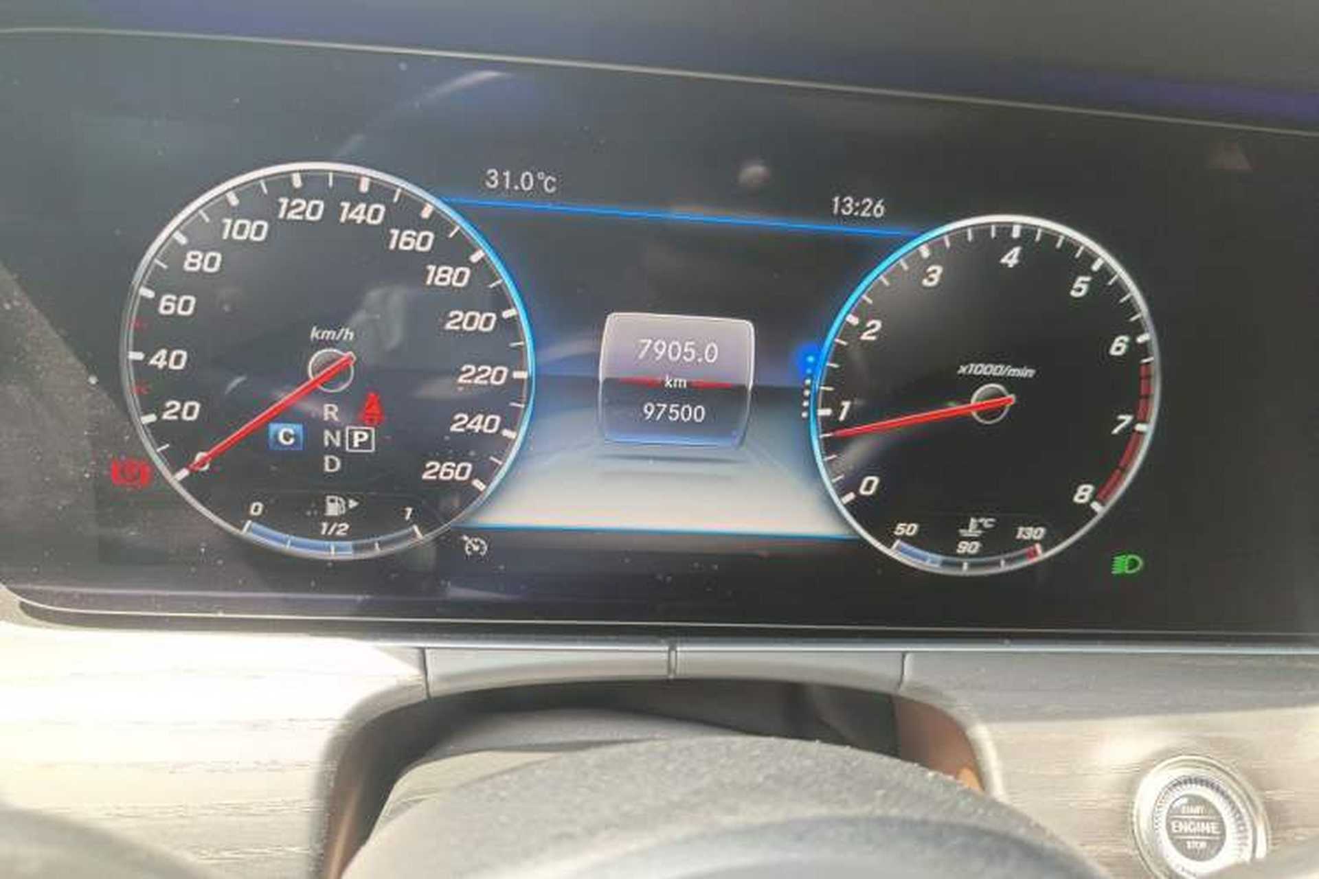 Used Mercedes-Benz E-Class 2020 Restyled E 300 L Sporty and Stylish Edition Odometer Close Up
