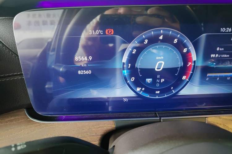 Used Mercedes-Benz E-Class 2020 E 300 L Luxury Model Odometer Close Up