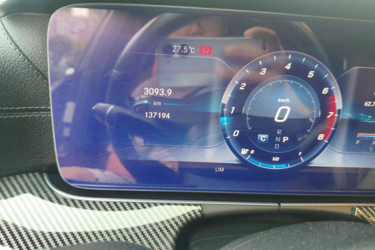 Used Mercedes-Benz E-Class 2020 E 300 L Sporty and Stylish Model Odometer Close Up