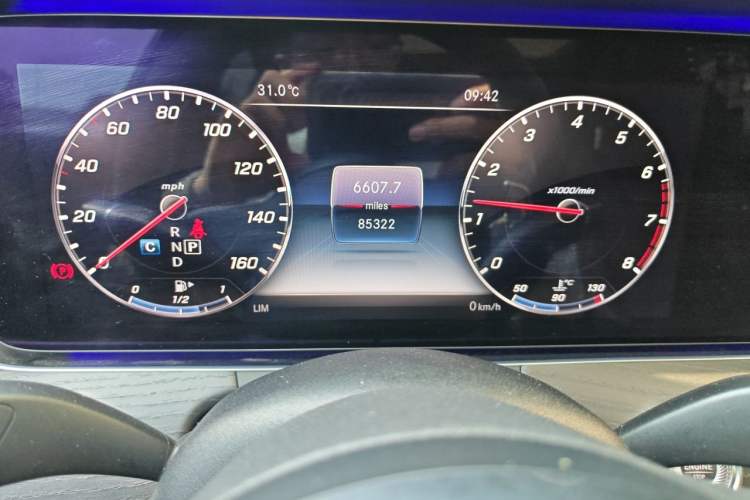 Used Mercedes-Benz E-Class 2020 Restyled E 300 L Sporty and Stylish Edition Odometer Close Up