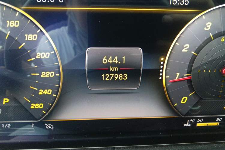 Used Mercedes-Benz E-Class 2020 E 300 L Sporty and Stylish Model Odometer Close Up