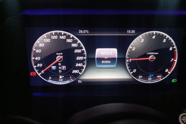 Used Mercedes-Benz E-Class 2020 E 300 L Luxury Model Odometer Close Up