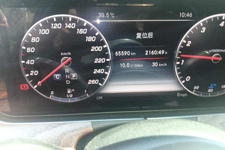 Used Mercedes-Benz E-Class 2020 E 300 L Stylish Model Odometer Close Up