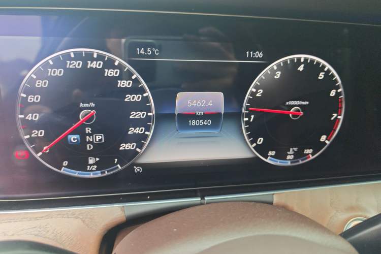 Used Mercedes-Benz E-Class 2020 E 300 L Luxury Model Odometer Close Up