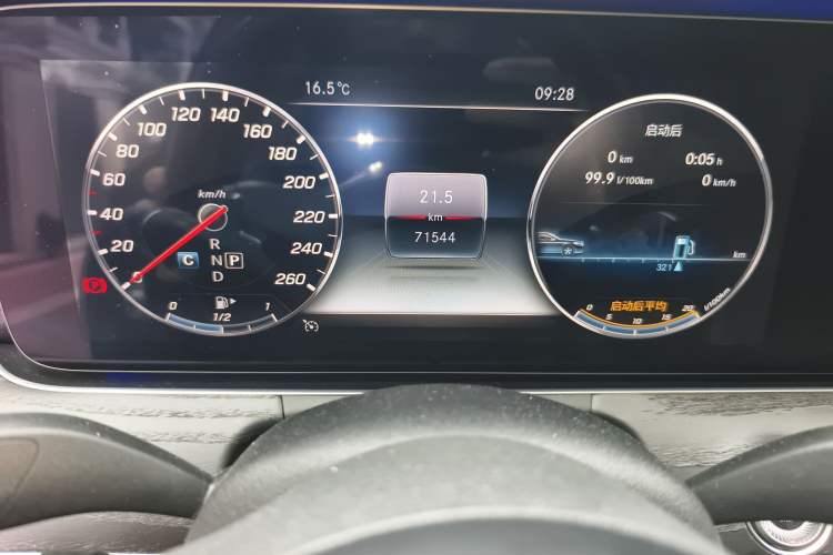 Used Mercedes-Benz E-Class 2020 E 300 L Sporty and Stylish Model Odometer Close Up