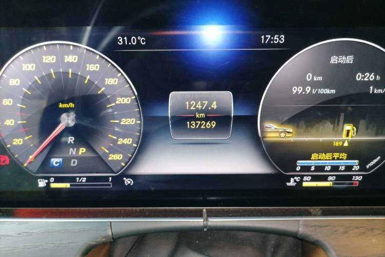 Used Mercedes-Benz E-Class 2020 E 300 L Stylish Model Odometer Close Up