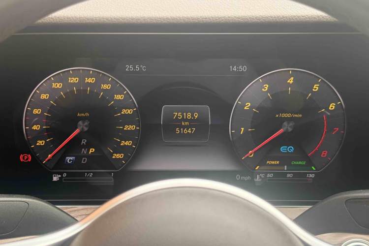 Used Mercedes-Benz E-Class 2020 Facelift E 260 L Odometer Close Up