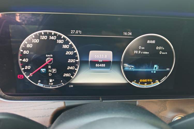 Used Mercedes-Benz E-Class 2020 E 300 L Luxury Model Odometer Close Up