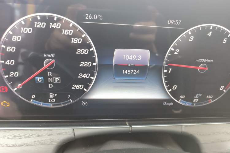 Used Mercedes-Benz E-Class 2020 Restyled E 300 L Sporty and Stylish Edition Odometer Close Up