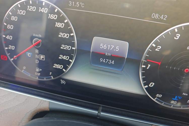 Used Mercedes-Benz E-Class 2020 E 300 L Luxury Model Odometer Close Up