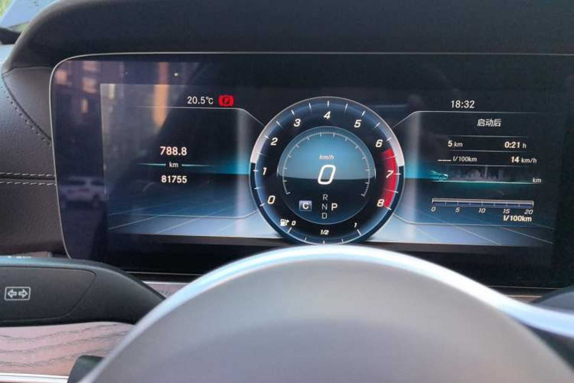 Used Mercedes-Benz E-Class 2020 E 300 L Stylish Model Odometer Close Up