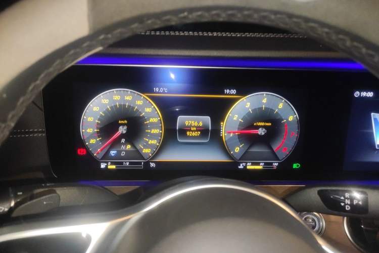 Used Mercedes-Benz E-Class 2020 E 300 L Luxury Model Odometer Close Up