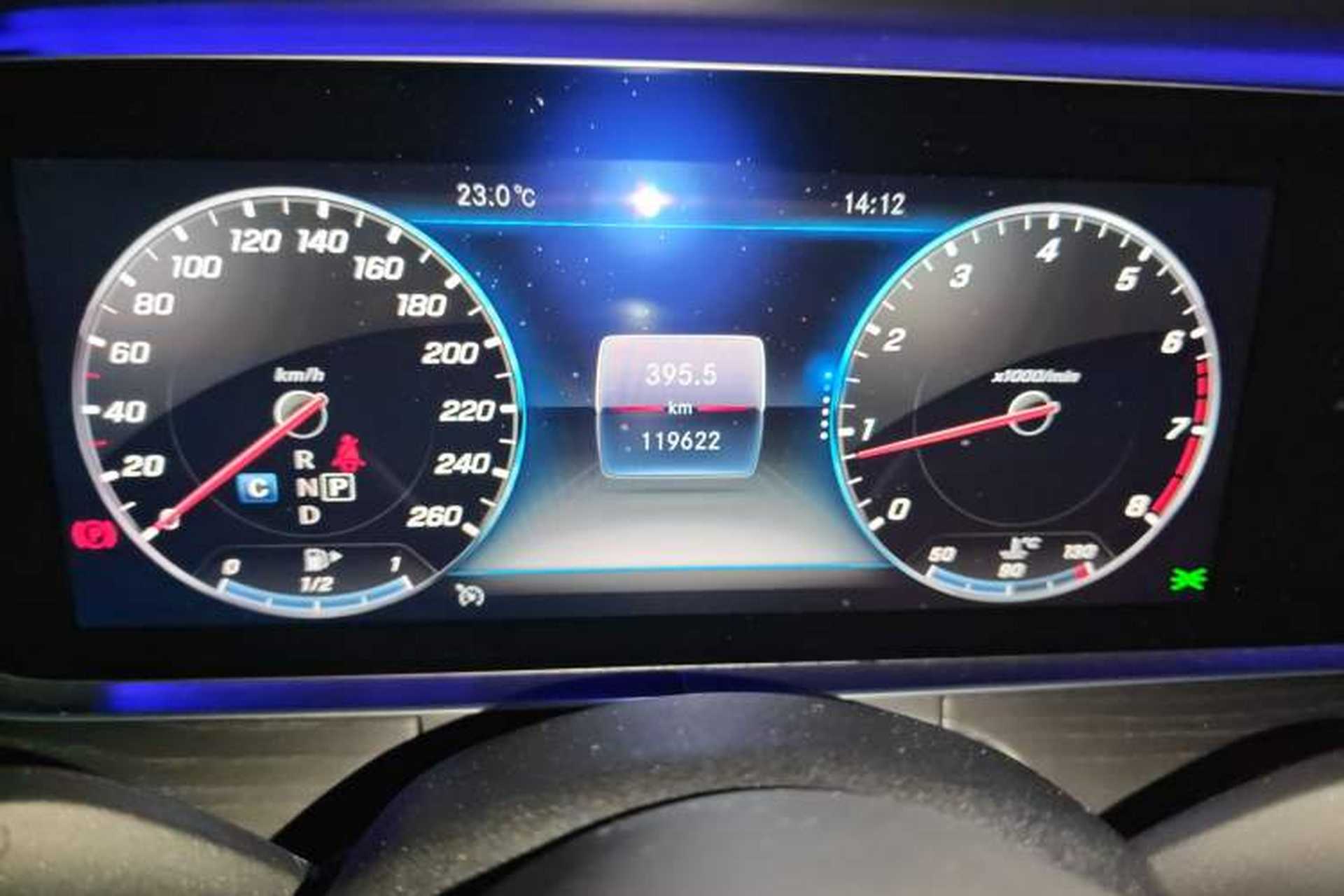 Used Mercedes-Benz E-Class 2020 E 300 L Sporty and Stylish Model Odometer Close Up