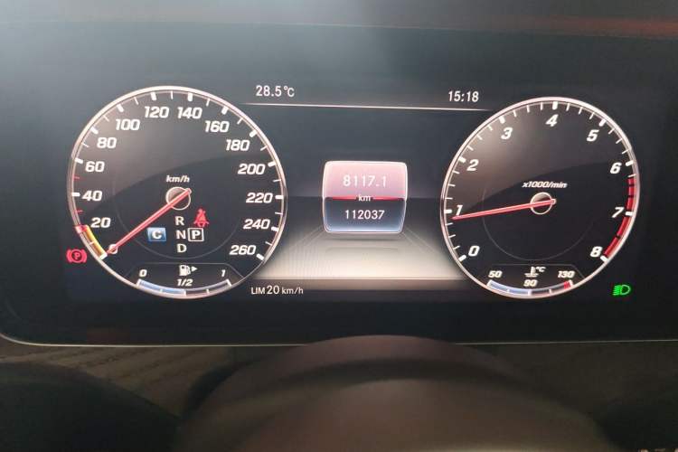Used Mercedes-Benz E-Class 2020 E 300 L Stylish Model Odometer Close Up