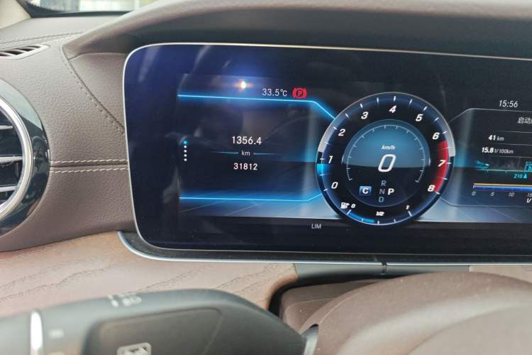 Used Mercedes-Benz E-Class 2020 E 300 L Luxury Model Odometer Close Up