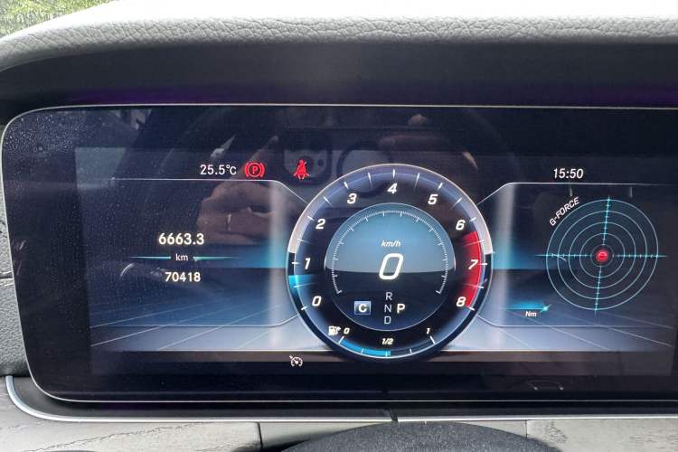 Used Mercedes-Benz E-Class 2020 E 300 L Sporty and Stylish Model Odometer Close Up