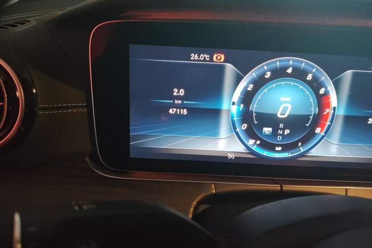 Used Mercedes-Benz E-Class 2020 E 300 L Sporty and Stylish Model Odometer Close Up