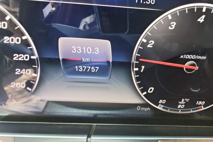 Used Mercedes-Benz E-Class 2020 E 300 L Luxury Model Odometer Close Up