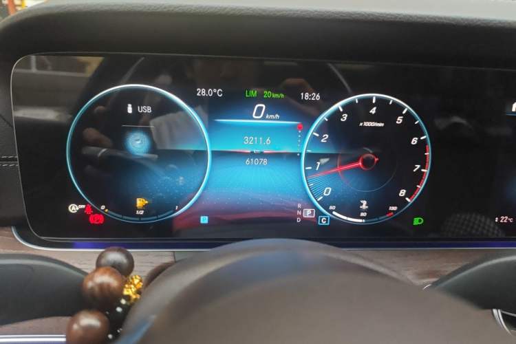 Used Mercedes-Benz E-Class 2020 E 300 L Luxury Model Odometer Close Up