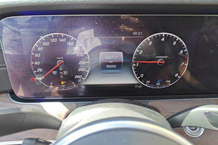 Used Mercedes-Benz E-Class 2020 E 300 L Stylish Model Odometer Close Up