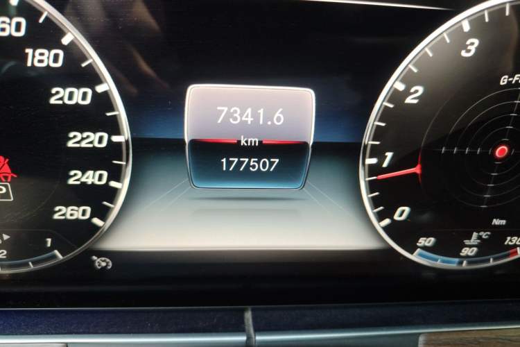 Used Mercedes-Benz E-Class 2020 E 300 L Stylish Model Odometer Close Up