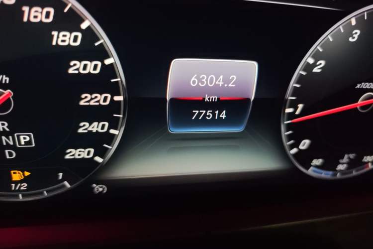 Used Mercedes-Benz E-Class 2020 E 300 L Sporty and Stylish Model Odometer Close Up