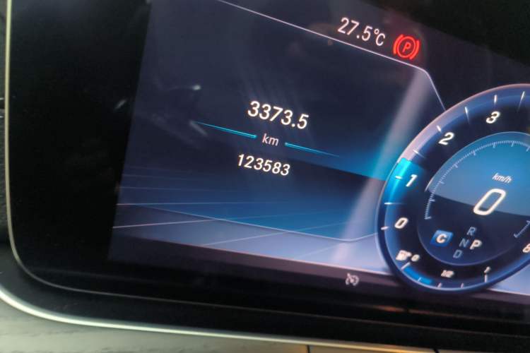 Used Mercedes-Benz E-Class 2020 E 300 L Sporty and Stylish Model Odometer Close Up