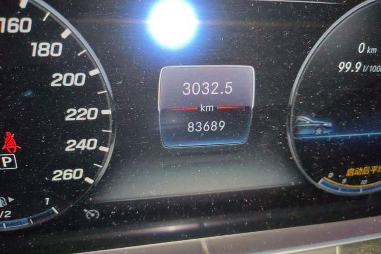 Used Mercedes-Benz E-Class 2020 E 300 L Sporty and Stylish Model Odometer Close Up