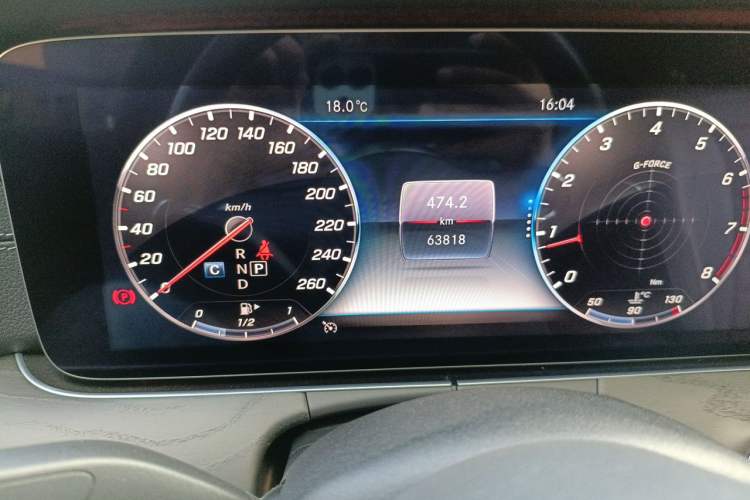 Used Mercedes-Benz E-Class 2020 E 300 L Sporty and Stylish Model Odometer Close Up