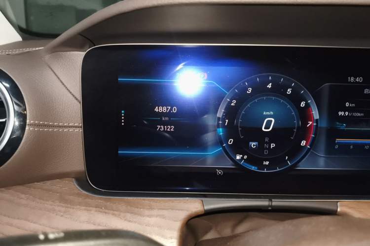 Used Mercedes-Benz E-Class 2020 E 300 L Luxury Model Odometer Close Up