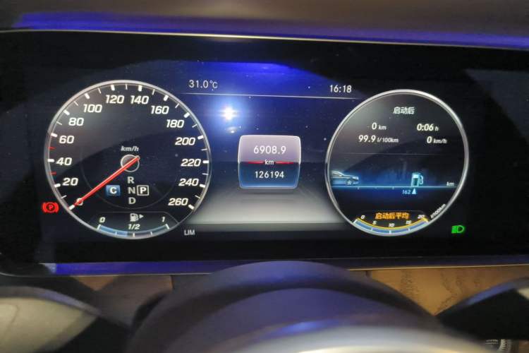 Used Mercedes-Benz E-Class 2020 E 300 L Luxury Model Odometer Close Up