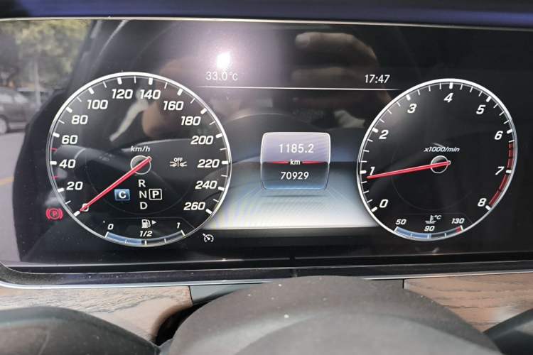 Used Mercedes-Benz E-Class 2020 E 300 L Luxury Model Odometer Close Up