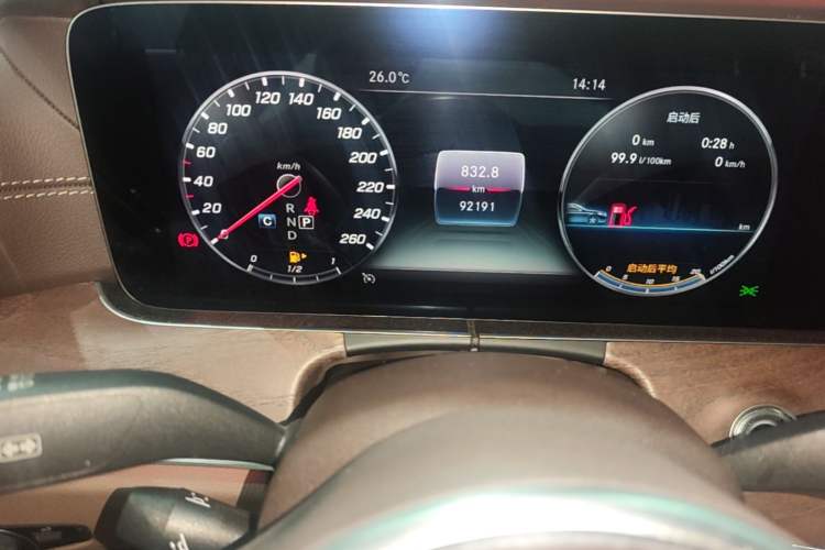 Used Mercedes-Benz E-Class 2020 Facelift E 300 L Stylish Edition Odometer Close Up
