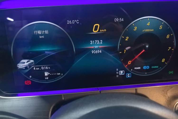 Used Mercedes-Benz E-Class 2020 E 260 Coupe Odometer Close Up