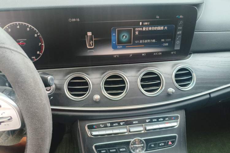 Used Mercedes-Benz E-Class 2020 E 300 L Sporty and Stylish Model Audio And AC Panel