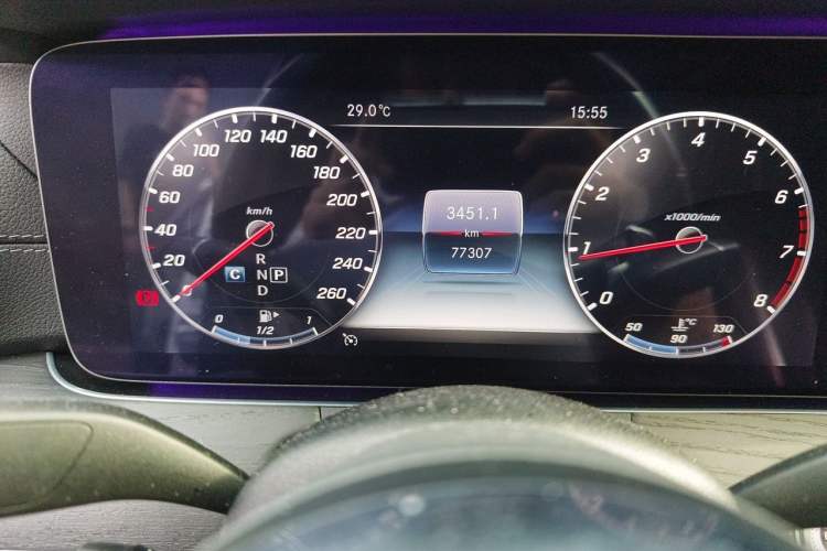 Used Mercedes-Benz E-Class 2020 Restyled E 300 L Sporty and Stylish Edition Odometer Close Up