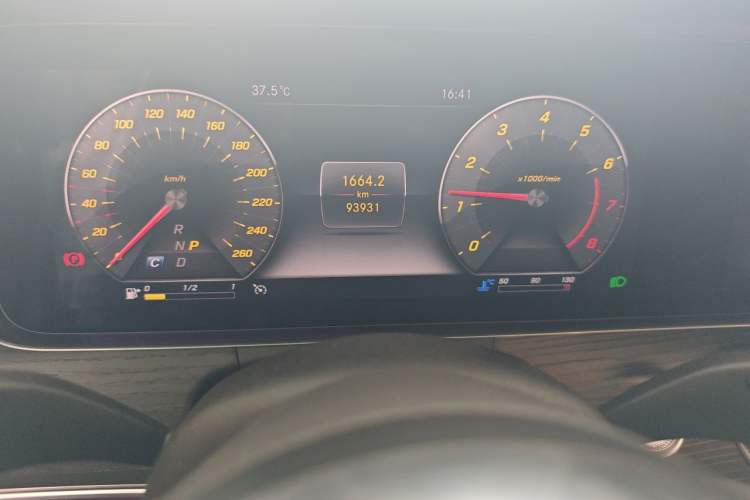 Used Mercedes-Benz E-Class 2020 E 300 L Sporty and Stylish Model Odometer Close Up