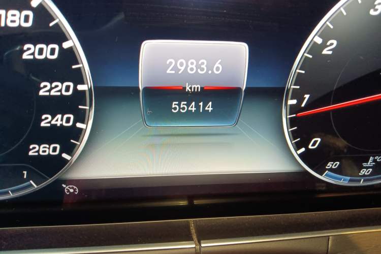 Used Mercedes-Benz E-Class 2020 E 300 L Sporty and Stylish Model Odometer Close Up