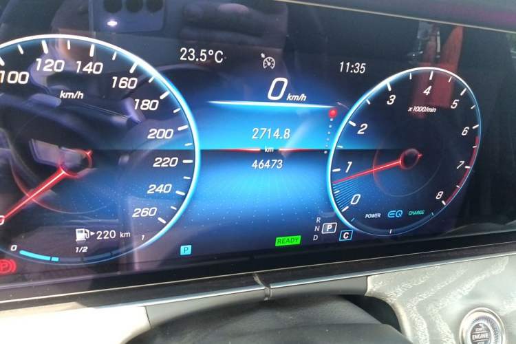 Used Mercedes-Benz E-Class 2020 E 260 L Sport Edition Odometer Close Up