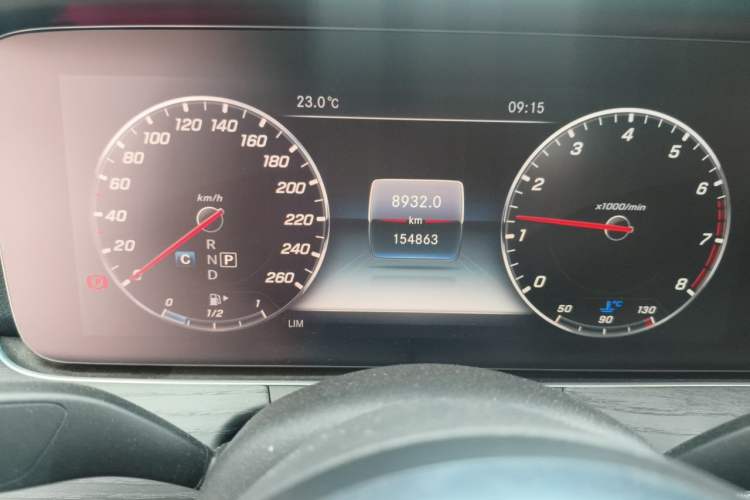 Used Mercedes-Benz E-Class 2020 E 300 L Sporty and Stylish Model Odometer Close Up