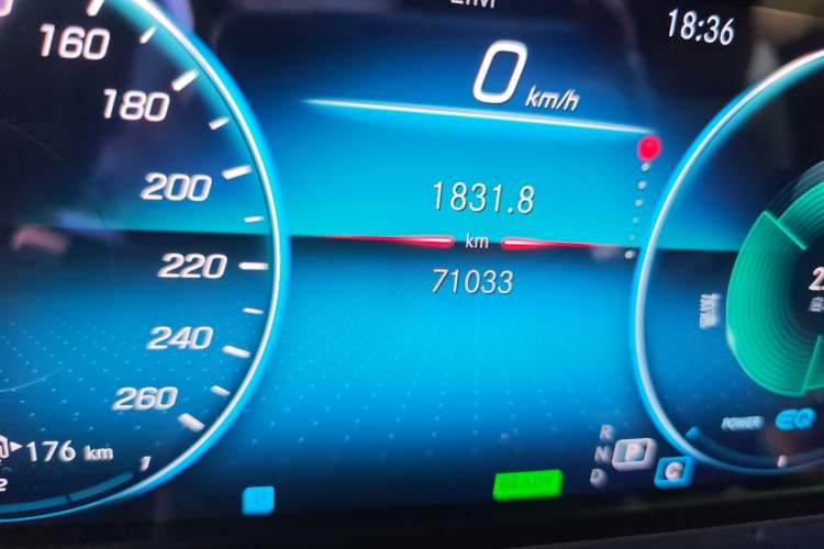 Used Mercedes-Benz E-Class 2021 E 260 L Sport Edition Odometer Close Up