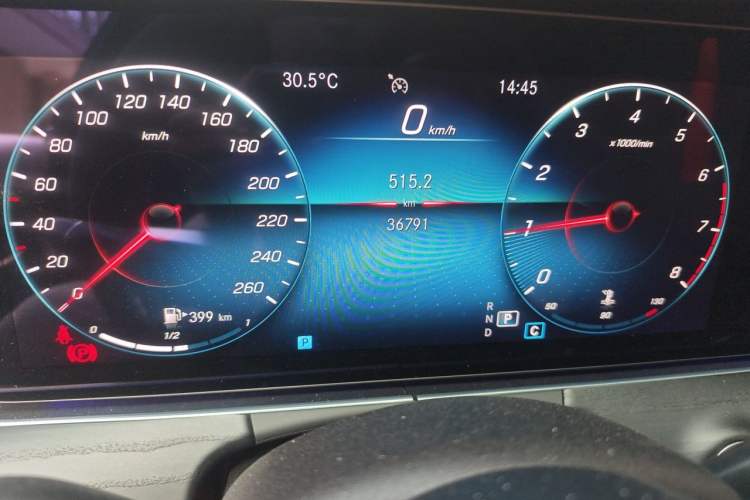 Used Mercedes-Benz E-Class 2021 Updated E 260 Fashion Sport Edition Odometer Close Up
