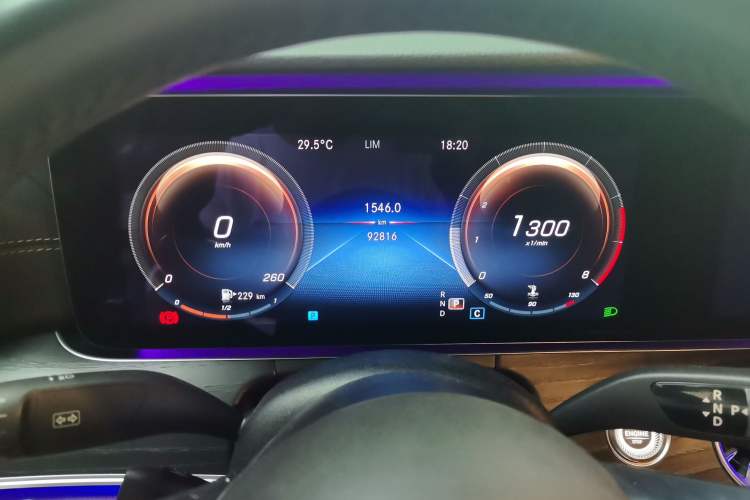 Used Mercedes-Benz E-Class 2021 E 300 L Sport Luxury Edition Odometer Close Up