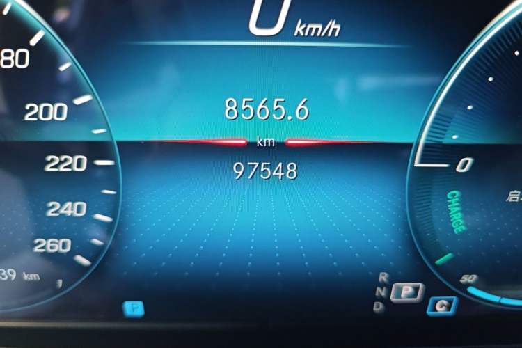 Used Mercedes-Benz E-Class 2021 E 300 L Luxury Model Odometer Close Up