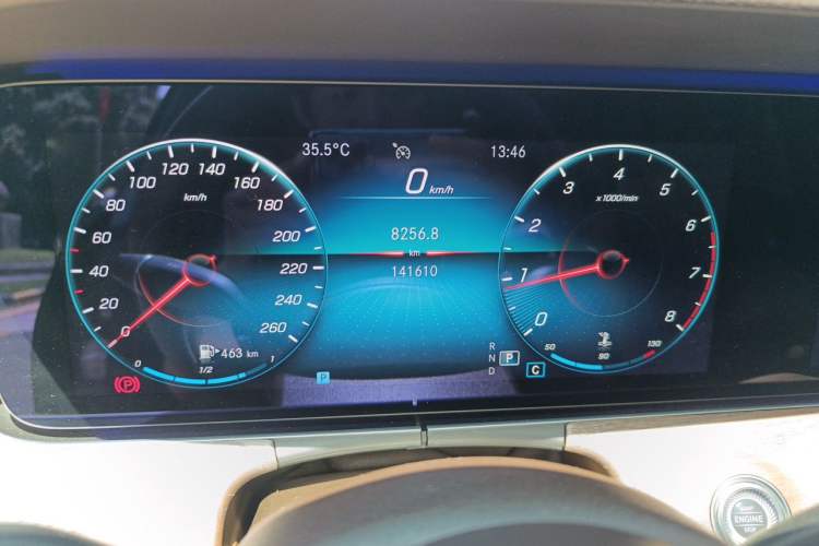 Used Mercedes-Benz E-Class 2021 E 300 L Luxury Model Odometer Close Up