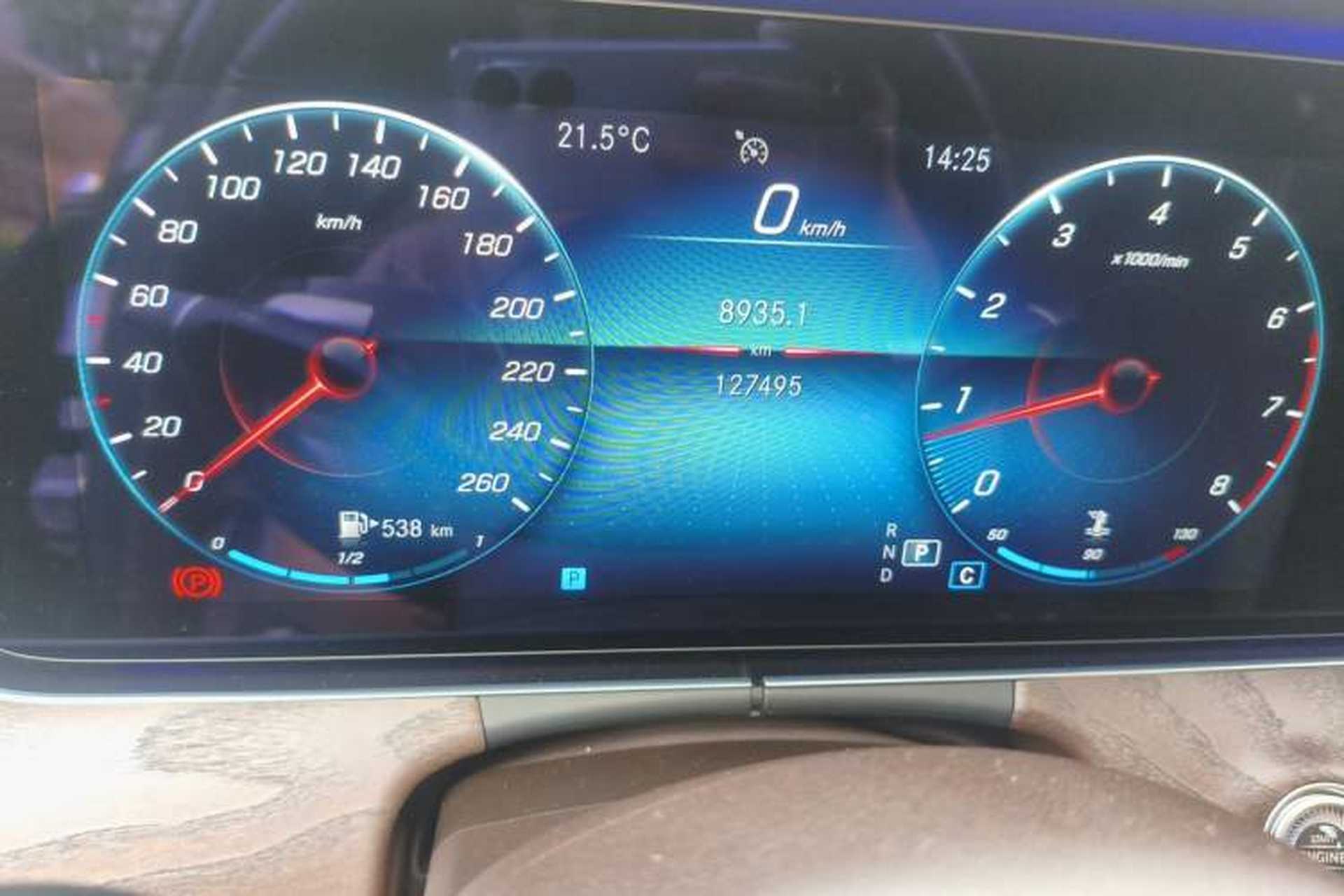 Used Mercedes-Benz E-Class 2021 E 300 L Luxury Model Odometer Close Up