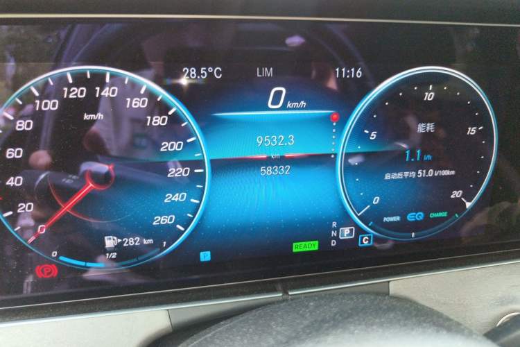 Used Mercedes-Benz E-Class 2021 E 260 L Sport Edition Odometer Close Up