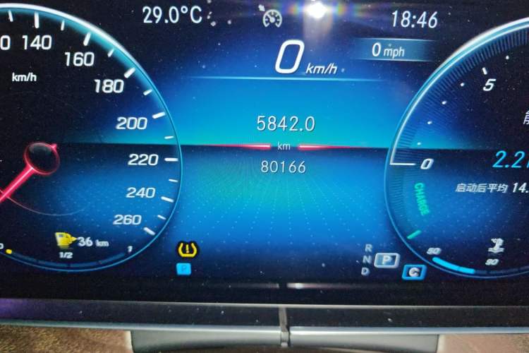 Used Mercedes-Benz E-Class 2021 E 300 L Premium Edition Odometer Close Up